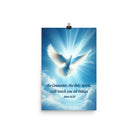 John 14:26 Bible Verse, Holy Spirit Dove Enhanced Matte Paper Poster Wall Art 12″×18″
