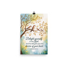 Psalm 37:4 Bible Verse, Yourself Enhanced Matte Paper Poster 12″×18″