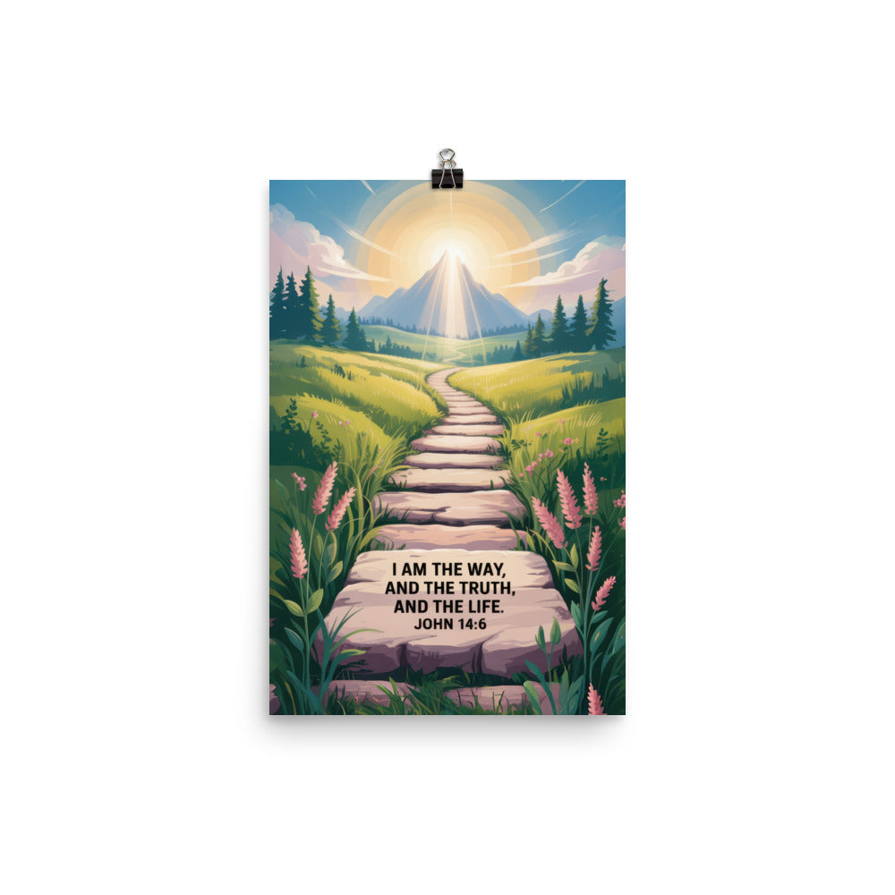 John 14:6 Bible Verse The Truth Enhanced Matte Paper Poster 12″×18″