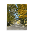 Proverbs 3:6 Bible Verse, Fall Road Enhanced Matte Paper Poster Wall Art