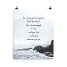 Joshua 1:9 Bible Verse, Do not be afraid Enhanced Matte Paper Poster Wall Art 16″×20″