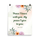 John 14:27 Bible Verse, with you Enhanced Matte Paper Poster Wall Art 16″×20″