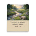 Psalm 23:1 Bible Verse, I shall Enhanced Matte Paper Poster 16″×20″