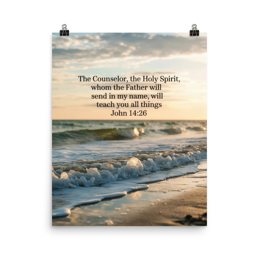 John 14:26 Bible Verse You All Enhanced Matte Paper Poster 16″×20″