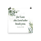 Exodus 15:26 Bible Verse, Gods voice Enhanced Matte Paper Poster Wall Art 18″×18″