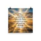 John 14:26 Bible Verse will send Enhanced Matte Paper Poster 18″×18″
