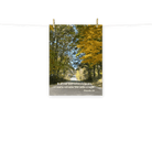 Proverbs 3:6 Bible Verse, Fall Road Enhanced Matte Paper Poster Wall Art
