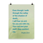 Psalm 23:4 Bible Verse, fear no evil Enhanced Matte Paper Poster Wall Art 18″×24″