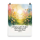 Psalm 37:4 Bible Verse, will give Enhanced Matte Paper Poster 18″×24″