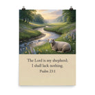 Psalm 23:1 Bible Verse, I shall Enhanced Matte Paper Poster 18″×24″