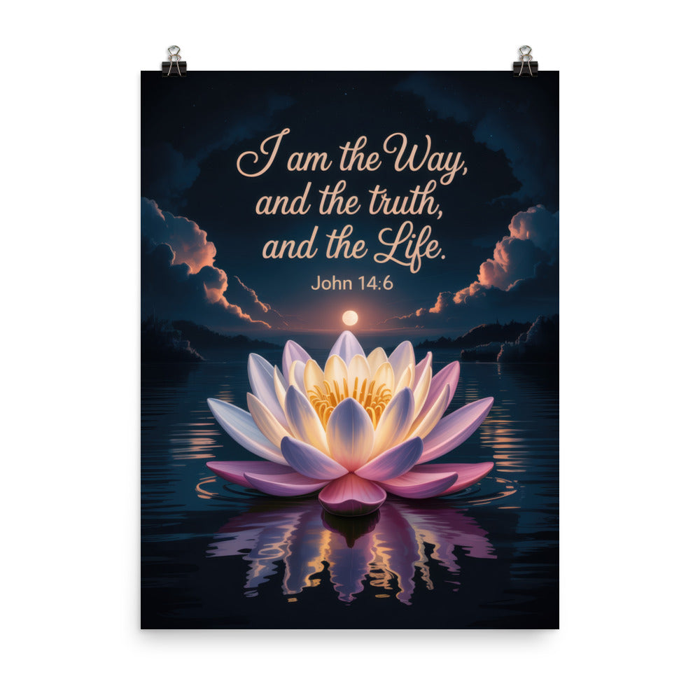 John 14:6 Bible Verse The Way Enhanced Matte Paper Poster 18″×24″