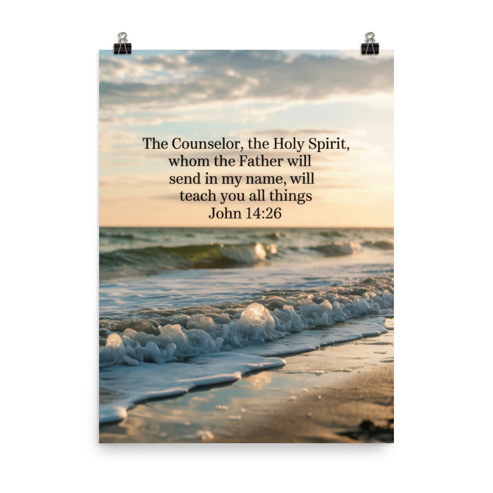 John 14:26 Bible Verse You All Enhanced Matte Paper Poster 18″×24″
