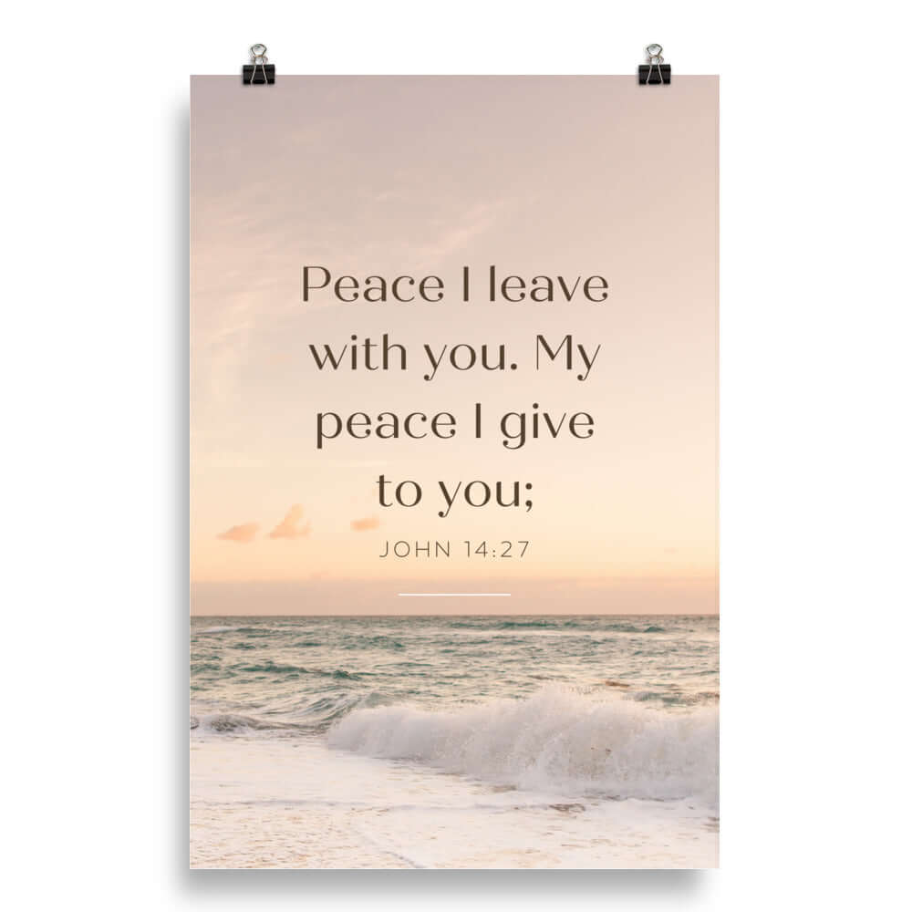 John 14:27 Bible Verse, not as the Enhanced Matte Paper Poster Wall Art 20″×30″