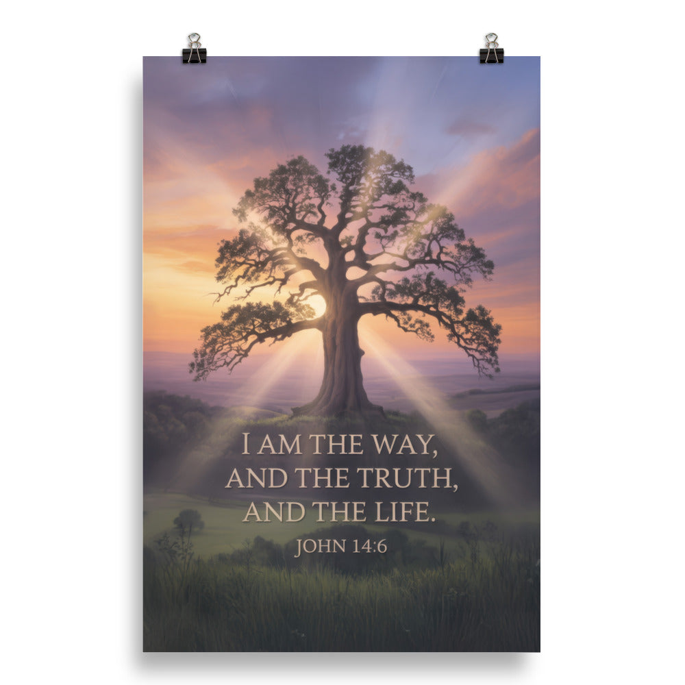 John 14:6 Bible Verse Jesus said Enhanced Matte Paper Poster 20″×30″