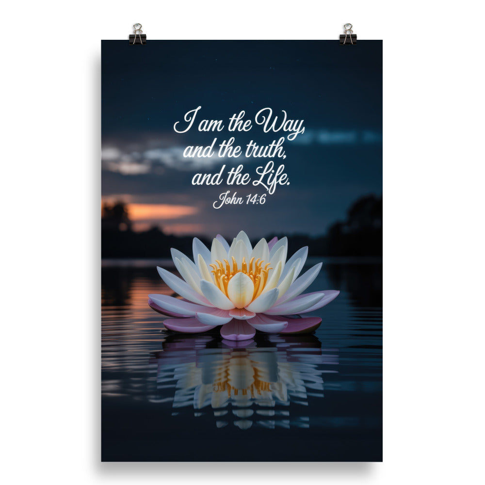 John 14:6 Bible Verse The Father Enhanced Matte Paper Poster 20″×30″