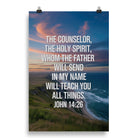 John 14:26 Bible Verse will teach Enhanced Matte Paper Poster 20″×30″