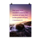1 Corinthians 2:5 Bible Verse, power of God Enhanced Matte Paper Poster Wall Art 24″×36″