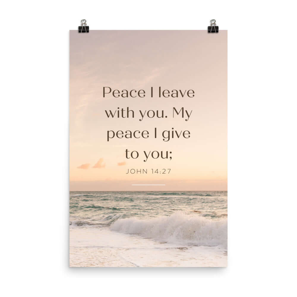 John 14:27 Bible Verse, not as the Enhanced Matte Paper Poster Wall Art 24″×36″