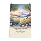 Psalm 37:4 Bible Verse, Delight Enhanced Matte Paper Poster 24″×36″