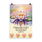 Psalm 37:4 Bible Verse, the Lord Enhanced Matte Paper Poster 24″×36″