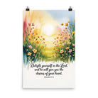 Psalm 37:4 Bible Verse, will give Enhanced Matte Paper Poster 24″×36″