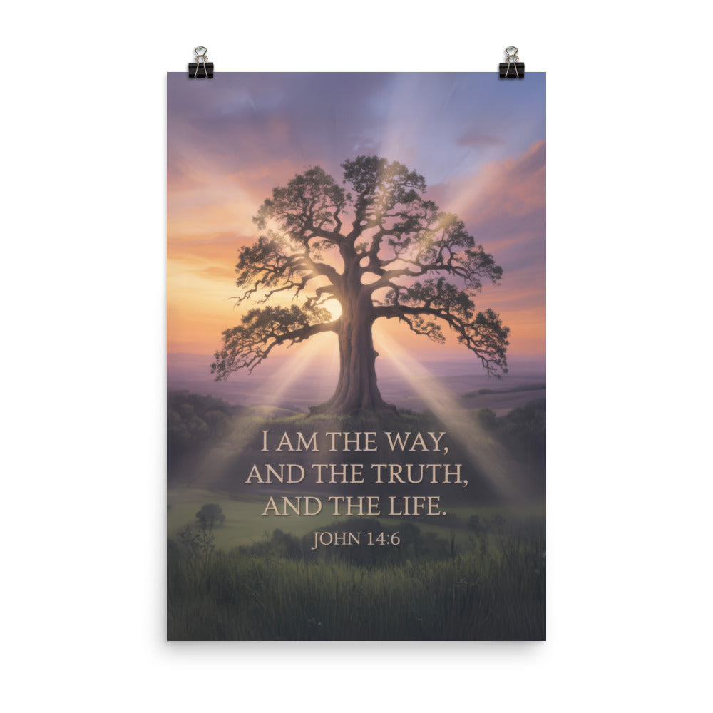 John 14:6 Bible Verse Jesus said Enhanced Matte Paper Poster 24″×36″