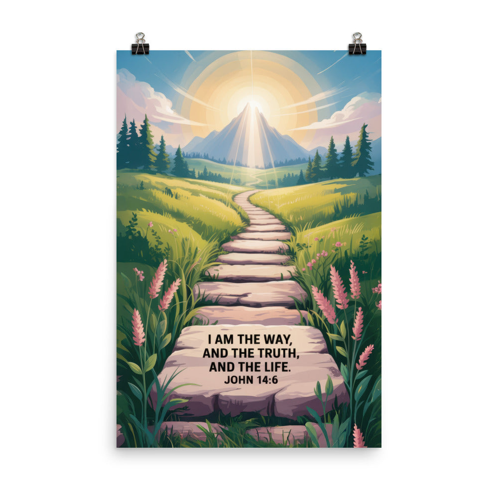 John 14:6 Bible Verse The Truth Enhanced Matte Paper Poster 24″×36″