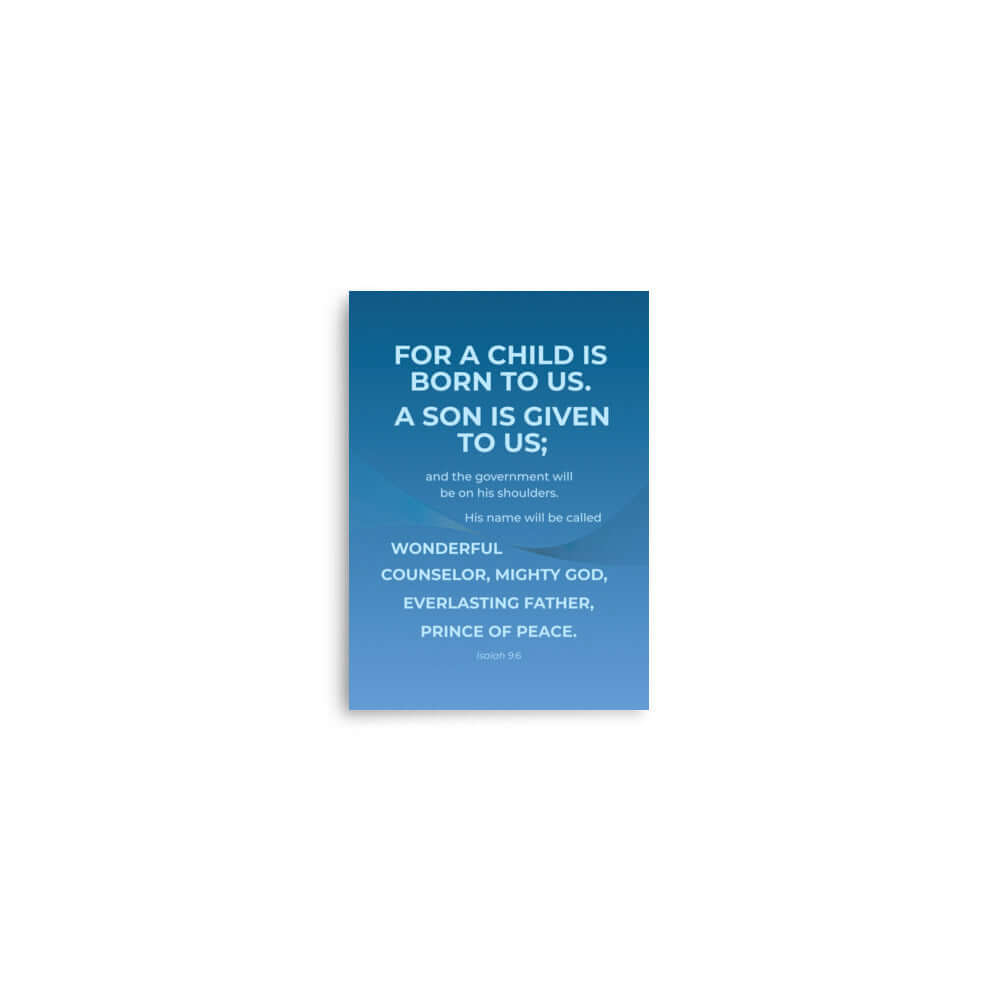 Isaiah 9:6 Bible Verse, Everlasting Father Enhanced Matte Paper Poster Wall Art