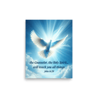 John 14:26 Bible Verse, Holy Spirit Dove Enhanced Matte Paper Poster Wall Art