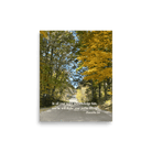 Proverbs 3:6 Bible Verse, Fall Road Enhanced Matte Paper Poster Wall Art