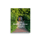Revelation 3:20 Bible Verse, Garden Doorway Enhanced Matte Paper Poster Wall Art