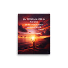 Psalm 107:1 Bible Verse, Give Thanks to the Lord Enhanced Matte Paper Poster Wall Art
