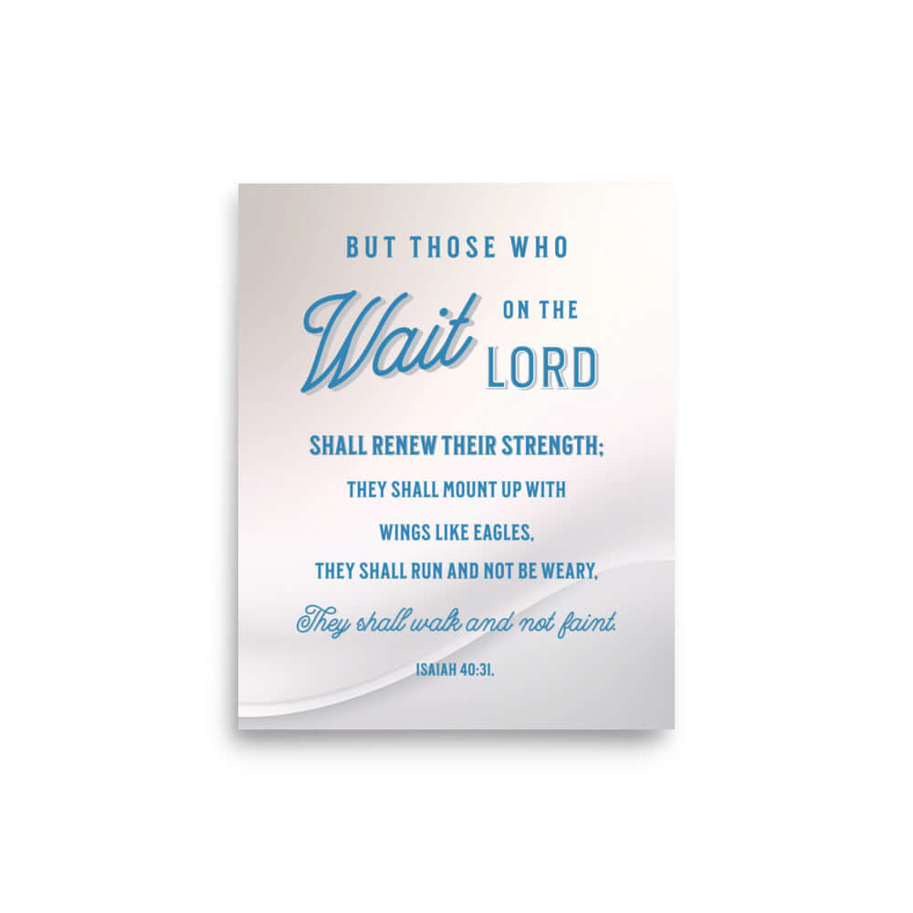 Isaiah 40:31 Bible Verse, Wings like Eagles Enhanced Matte Paper Poster Wall Art