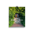Revelation 3:20 Bible Verse, Garden Doorway Enhanced Matte Paper Poster Wall Art 8″×10″