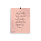 Revelation 21:4 Bible Verse, their eyes Enhanced Matte Paper Poster Wall Art 8″×10″