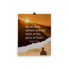 Romans 3:23 Bible Verse, of God Enhanced Matte Paper Poster Wall Art 8″×10″