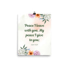 John 14:27 Bible Verse, with you Enhanced Matte Paper Poster Wall Art 8″×10″