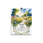 Psalm 37:4 Bible Verse, desires Enhanced Matte Paper Poster 8″×10″