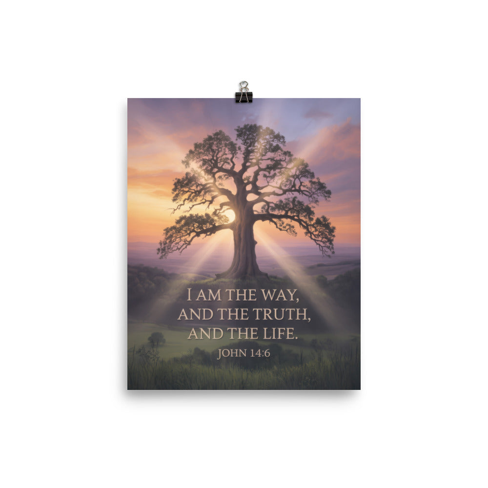 John 14:6 Bible Verse Jesus said Enhanced Matte Paper Poster 8″×10″