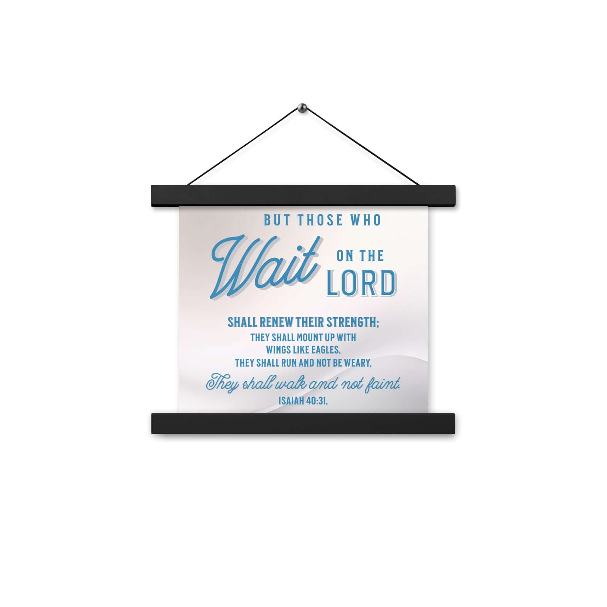 Isaiah 40:31 Bible Verse, Wings like Eagles Enhanced Matte Paper Poster With Hanger Wall Art