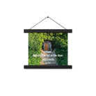 Revelation 3:20 Bible Verse, Garden Doorway Enhanced Matte Paper Poster With Hanger Wall Art