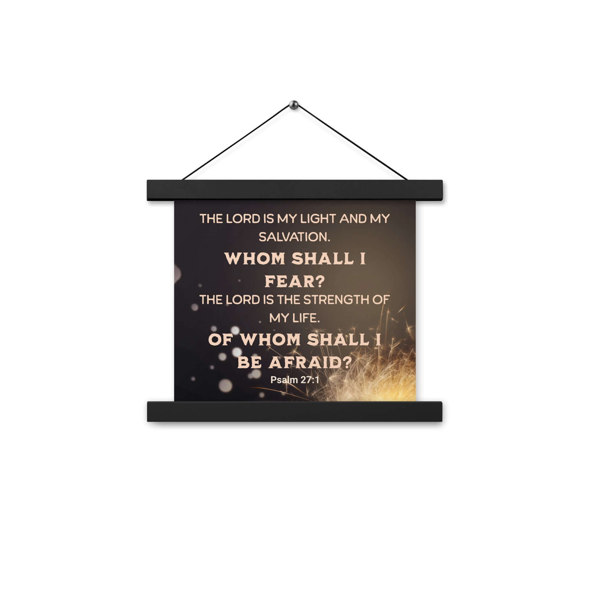 Psalm 27:1 Bible Verse, The LORD is My Light Enhanced Matte Paper Poster With Hanger Wall Art
