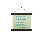 Psalm 23:4 Bible Verse, fear no evil Enhanced Matte Paper Poster With Hanger Wall Art