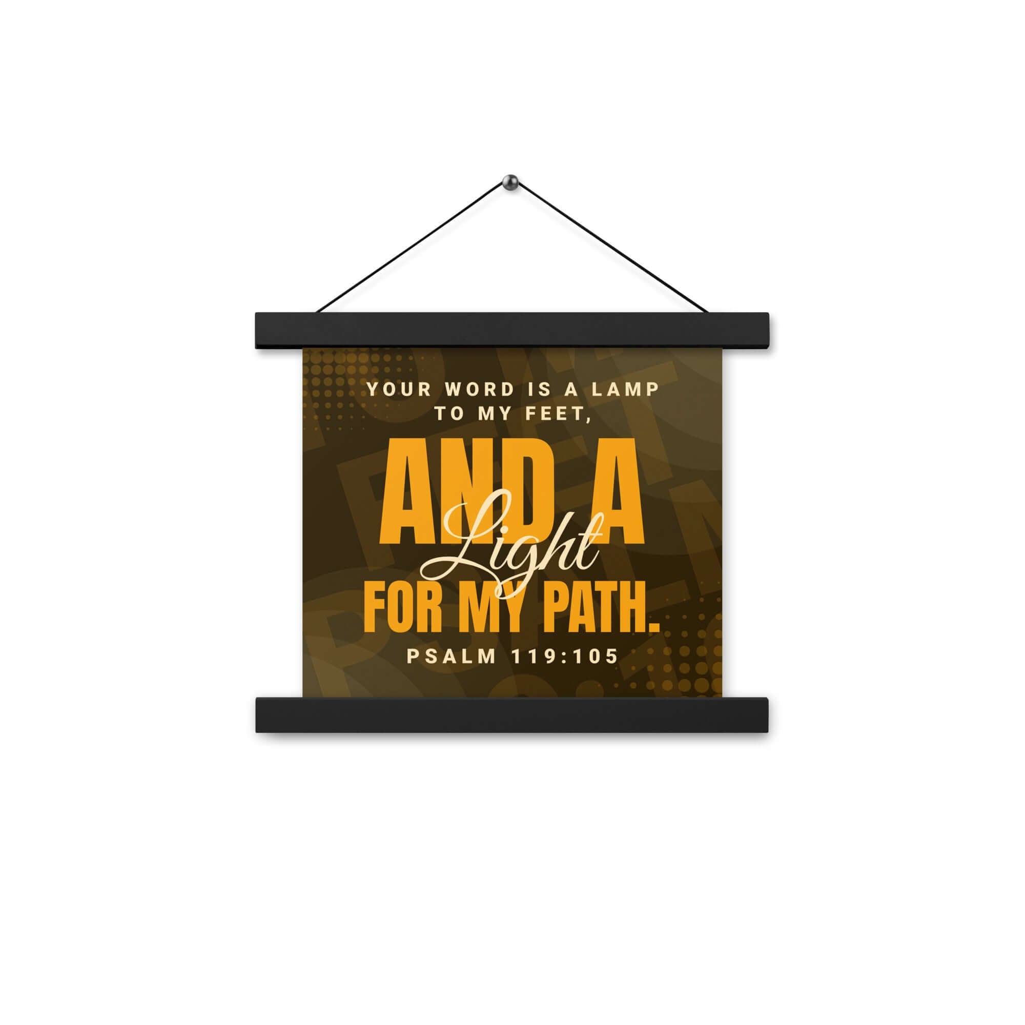 Psalm 119:105 Bible Verse, lamp to my feet Enhanced Matte Paper Poster With Hanger Wall Art