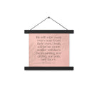 Revelation 21:4 Bible Verse, their eyes Enhanced Matte Paper Poster With Hanger Wall Art