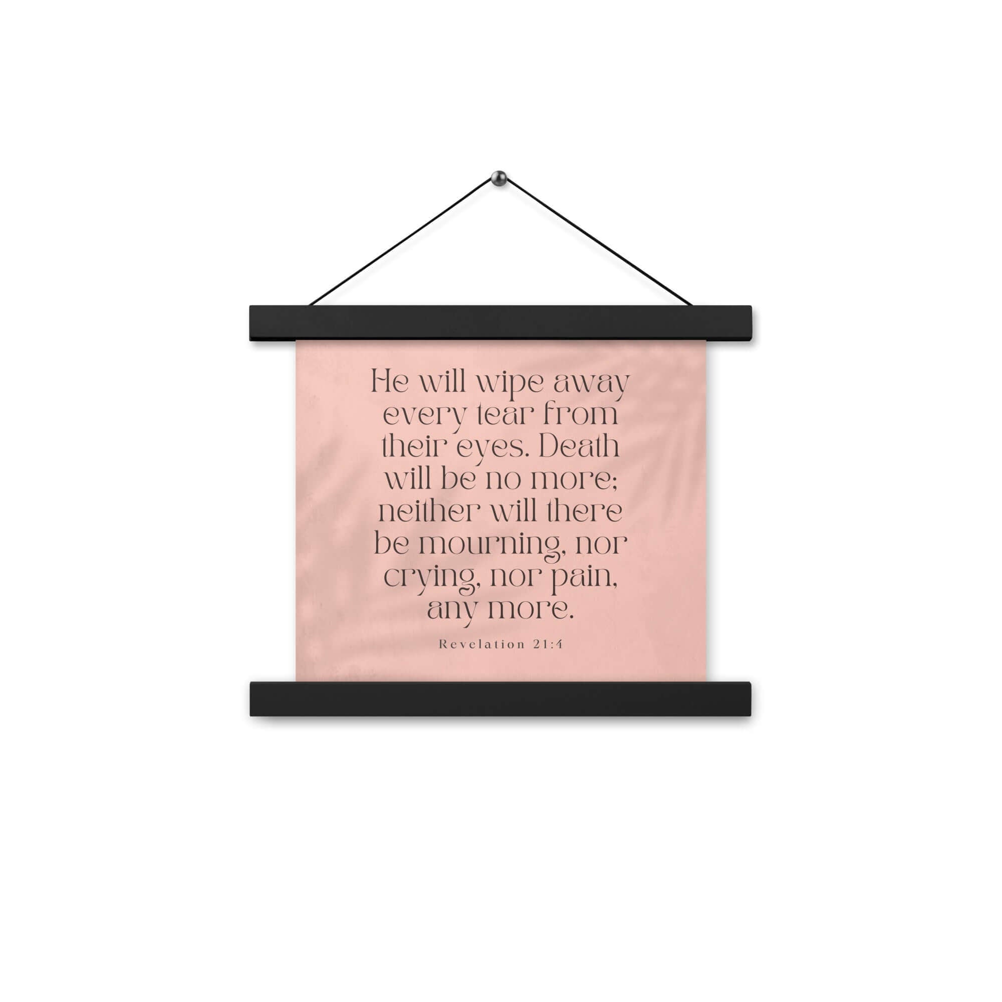 Revelation 21:4 Bible Verse, their eyes Enhanced Matte Paper Poster With Hanger Wall Art