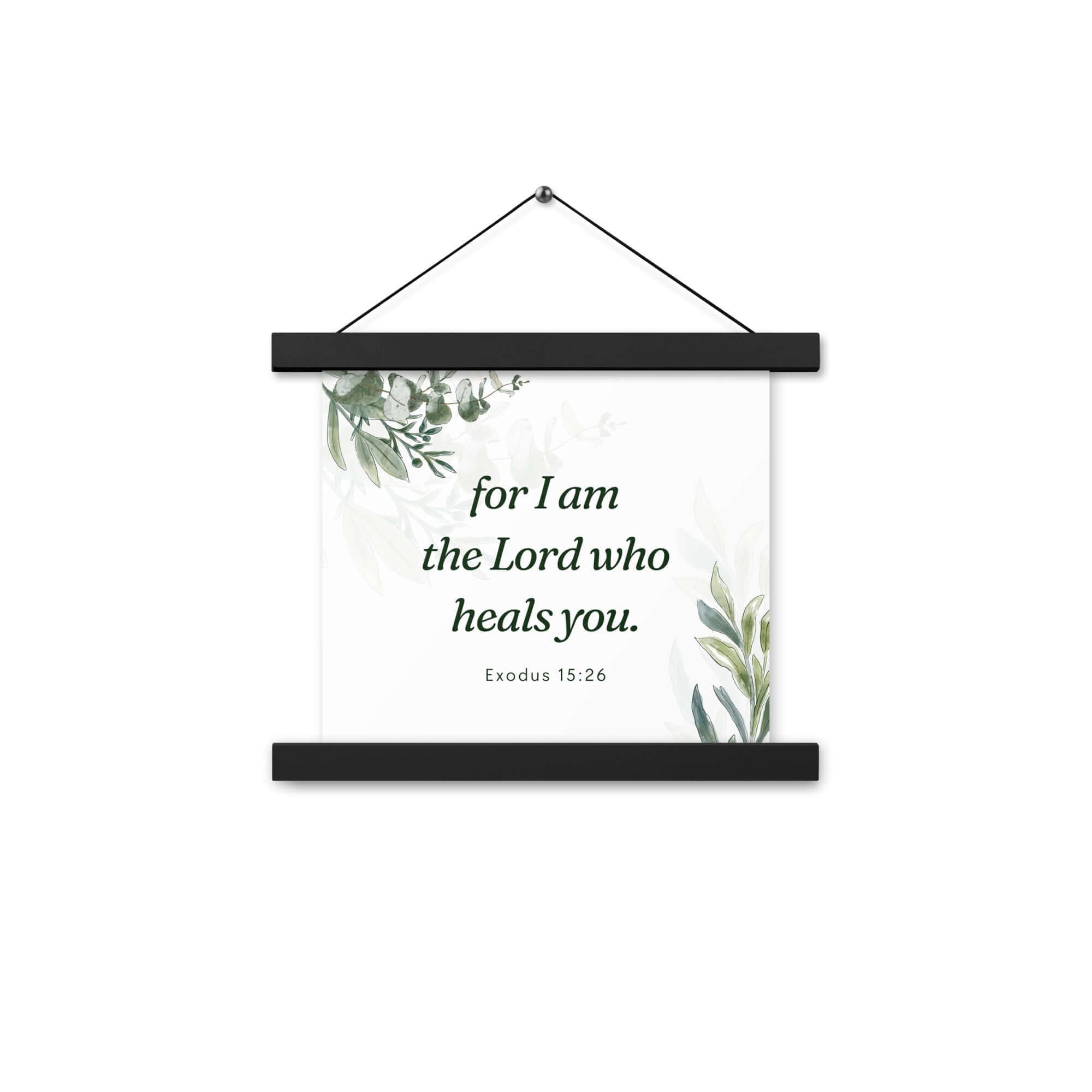 Exodus 15:26 Bible Verse, Gods voice Enhanced Matte Paper Poster With Hanger Wall Art