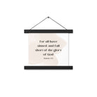Romans 3:23 Bible Verse, fall short Enhanced Matte Paper Poster With Hanger Wall Art