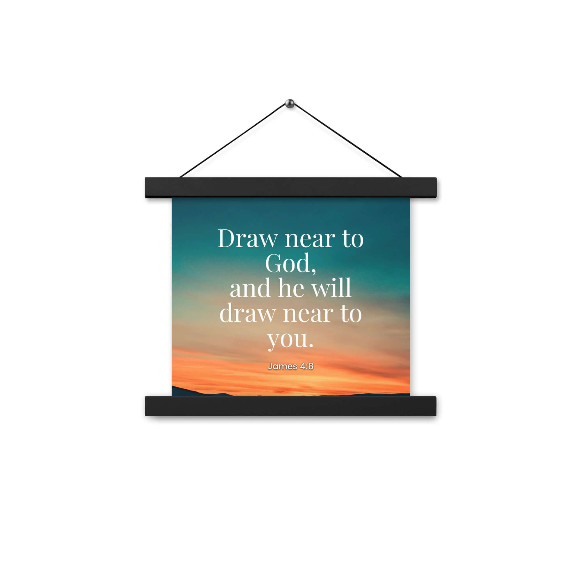 James 4:8 Bible Verse, near to God Enhanced Matte Paper Poster With Hanger Wall Art