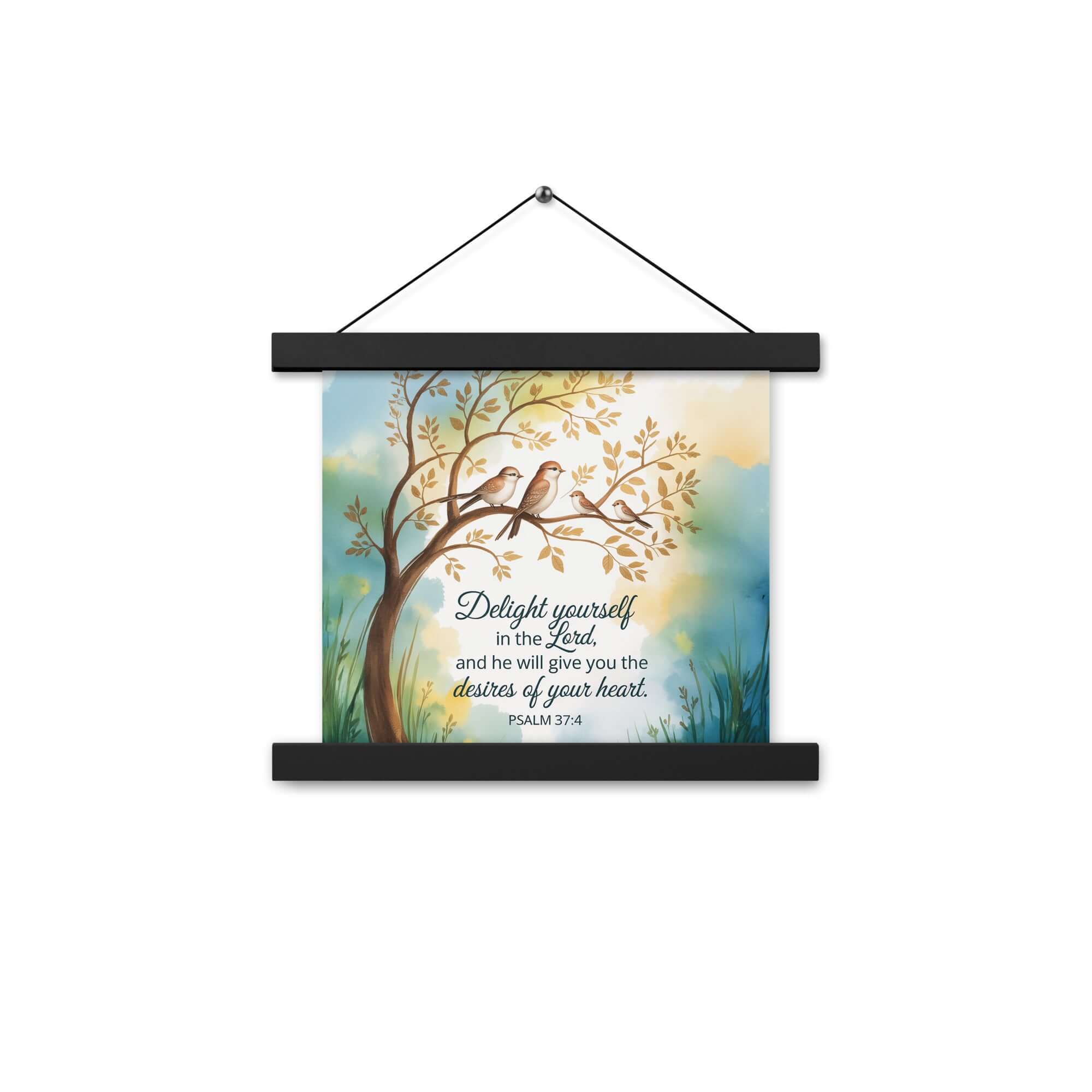 Psalm 37:4 Bible Verse, Yourself Enhanced Matte Paper Poster With Hanger
